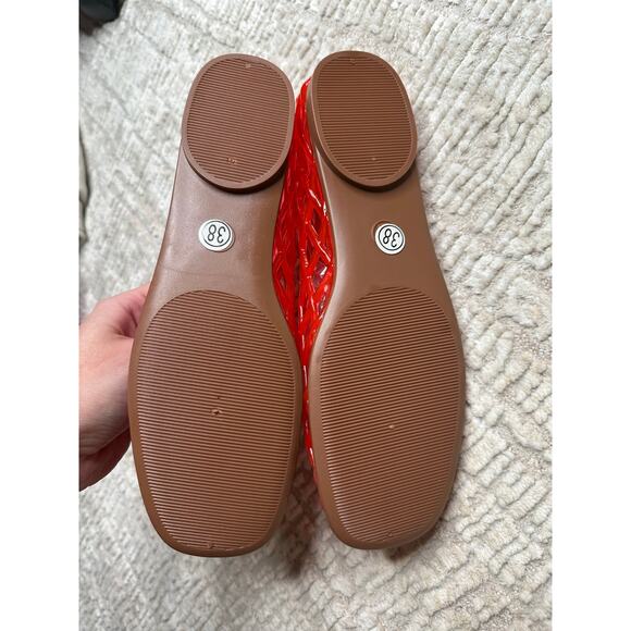 Jelly Mesh Ballet Flats for Women Clear Hollow Jellies Flat Sandals - Picture 9 of 9